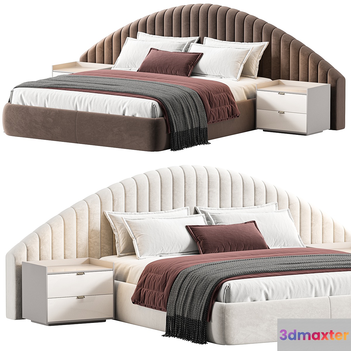 Bed Letto argento 3D Max