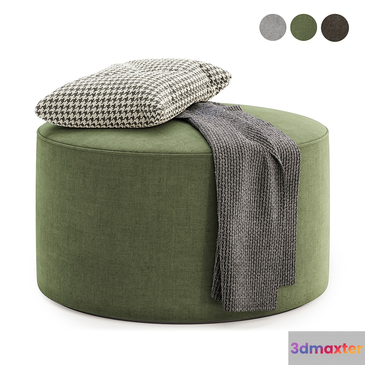 Hadleigh Fabric Large Round Stool