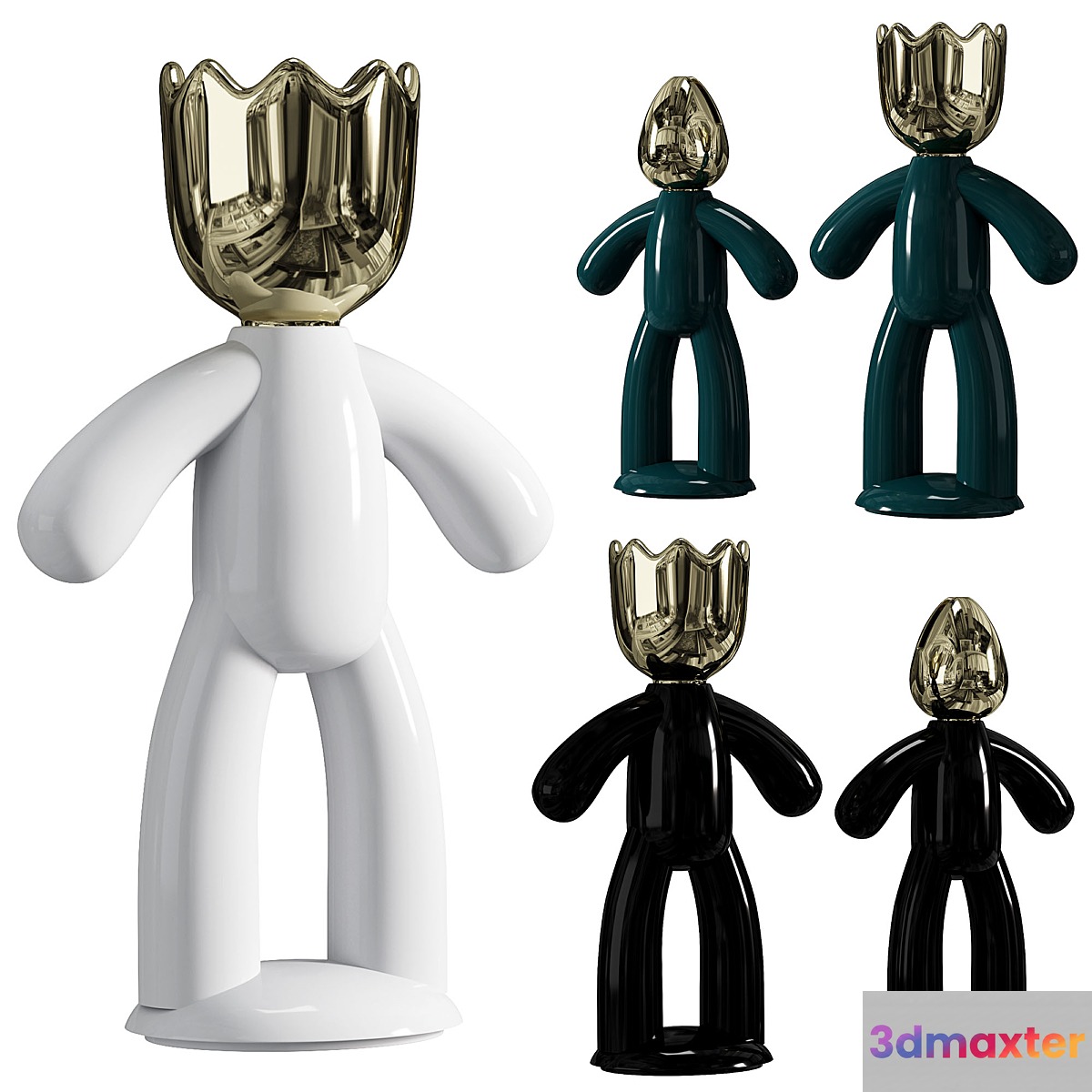 Father Son White Decor 3D Max