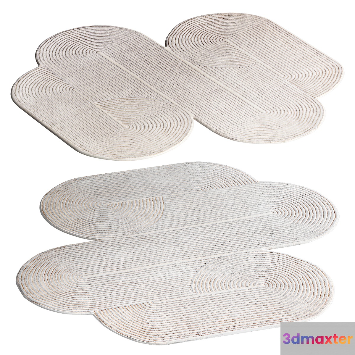Hand Knotted Loop Rug by Hatsu 3D Max
