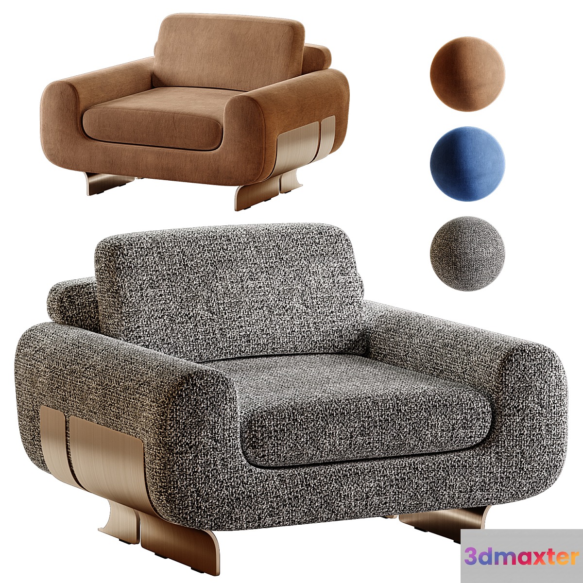 Fendi Gran plie armchair 3D Max
