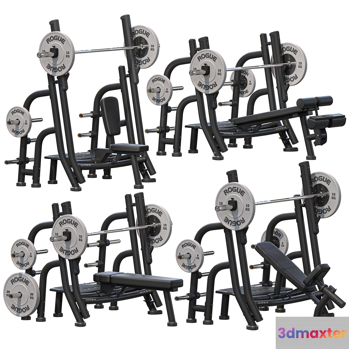 Matrix Magnum Series press bench 3D Max