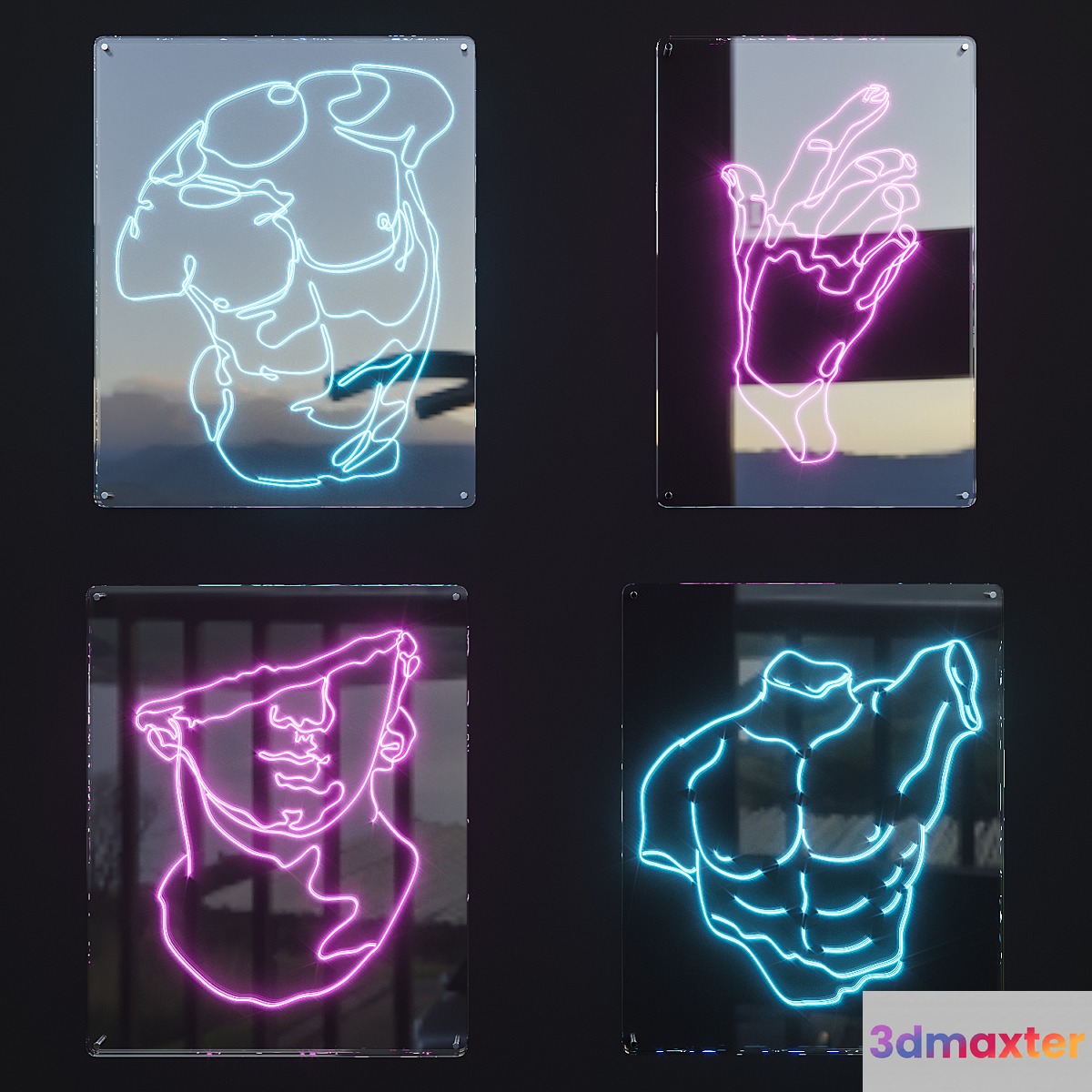 Neon Set 38 - No.2 3D Max