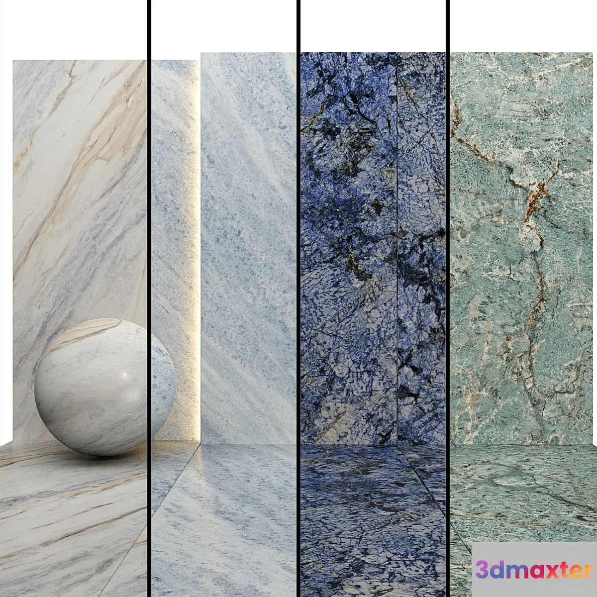 AY Slab Marble Set 016 3D Max