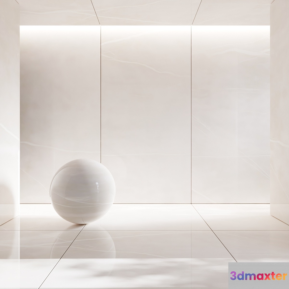 Unique Silk Nat Porcelain Tiles - No.2 3D Max