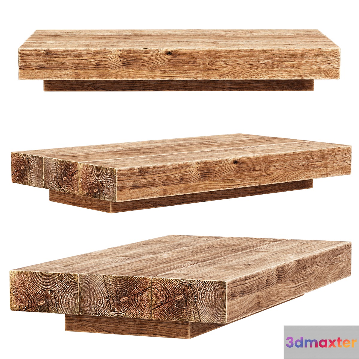 Jack Wooden Coffee Table _ Wooden living table 3D Max