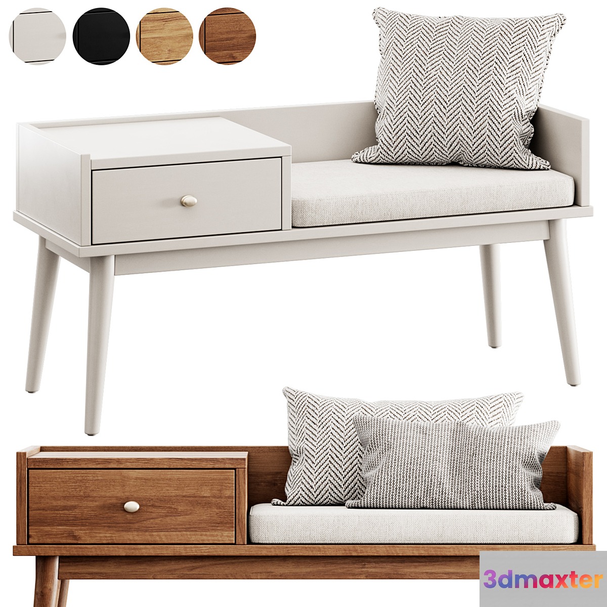 Hartnett Storage Bench by Wade Logan - No.2 3D Max