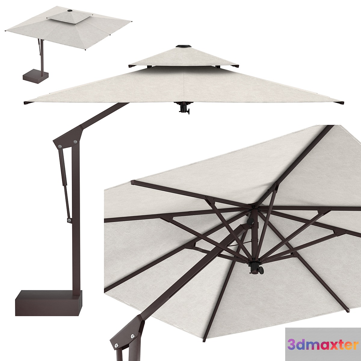 Cantilever Umbrellas King Collection - No.2 3D Max