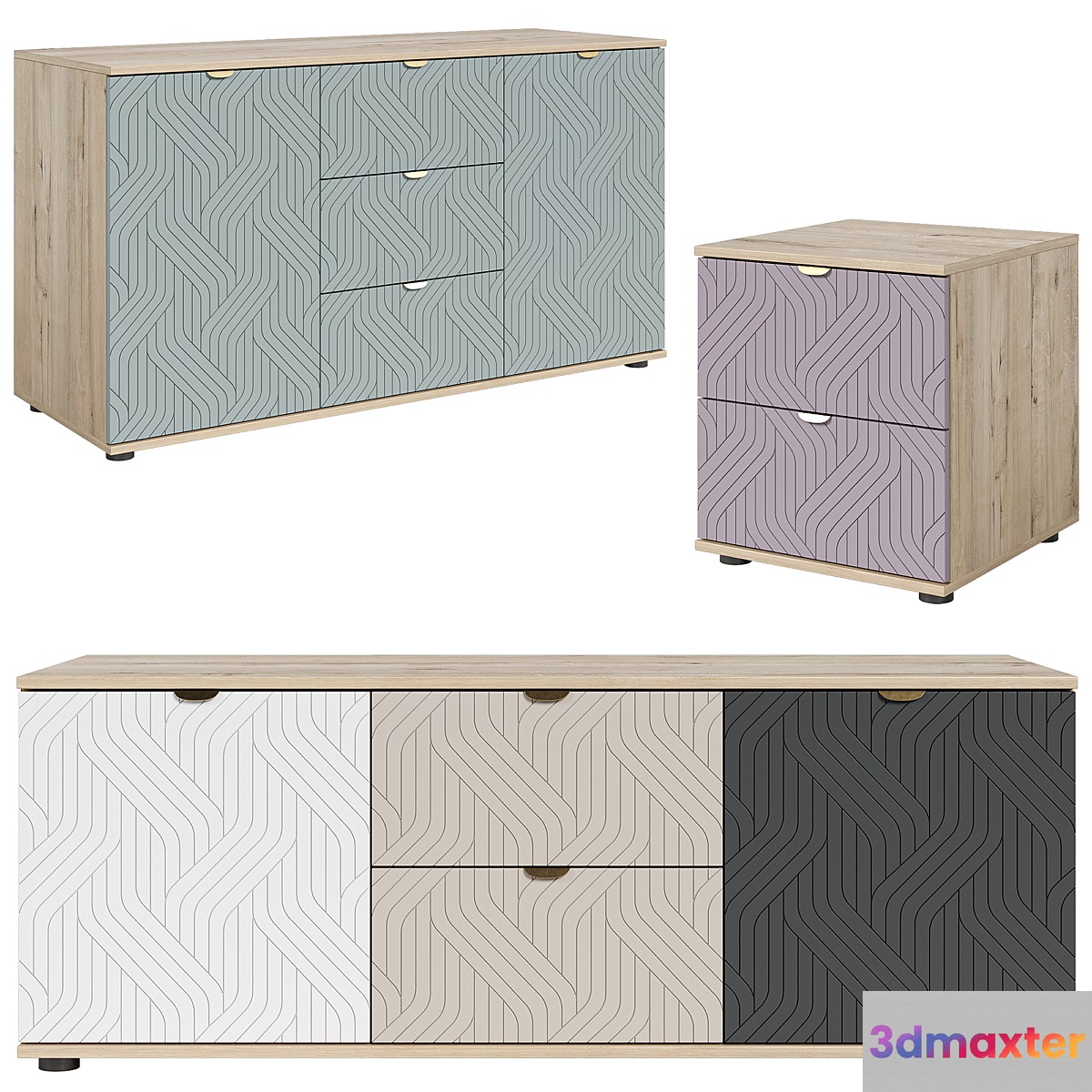 Bedside tables Mont Blanc Fancy from divan.ru 3D Max