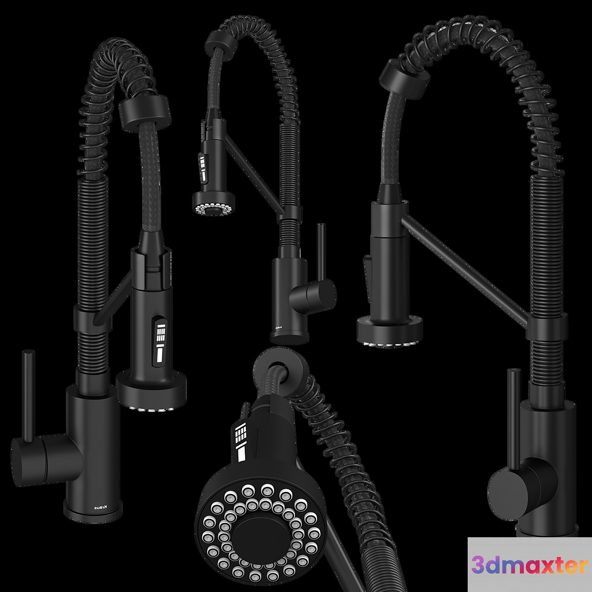 Kraus Kitchen Faucet Matte Black - No.2 3D Max