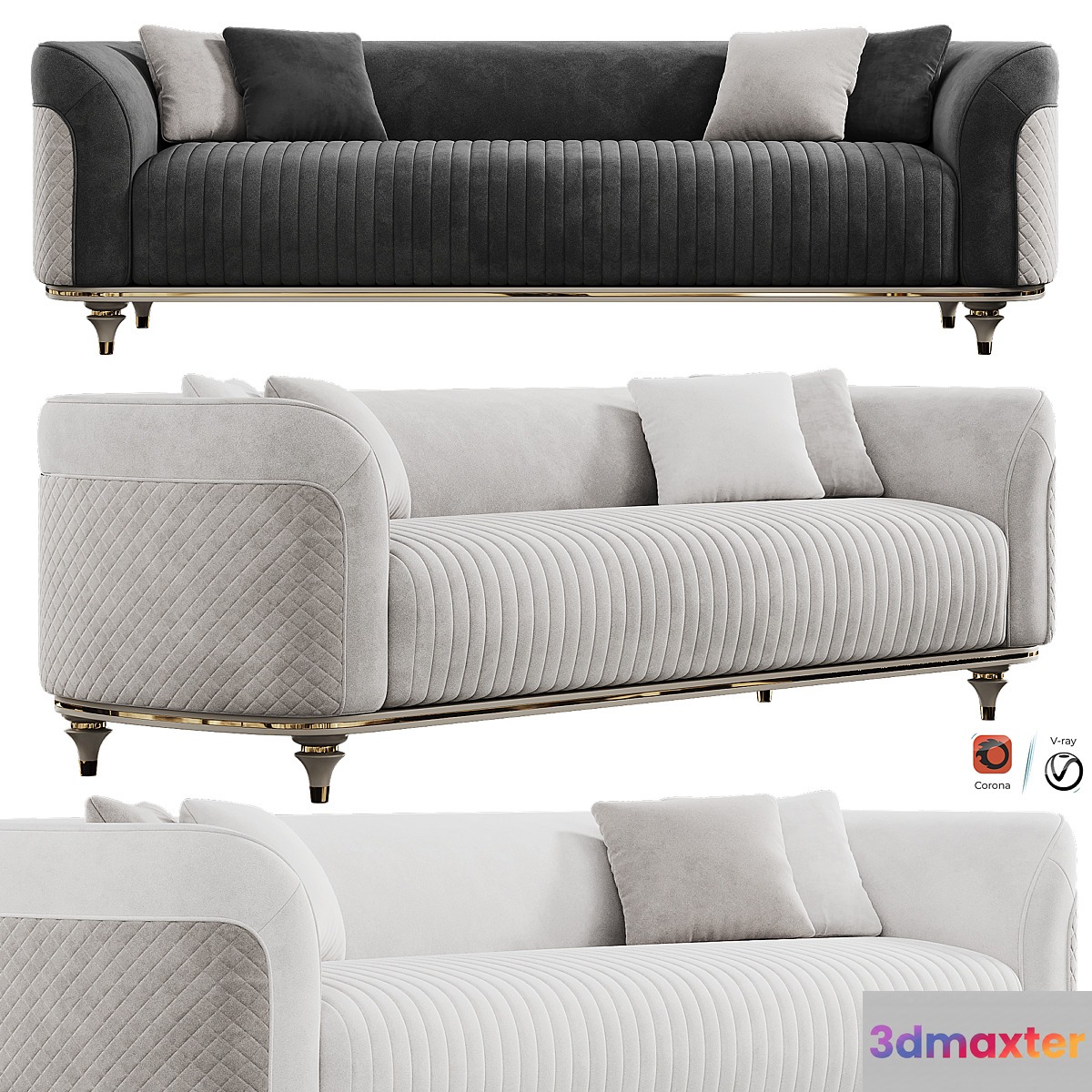 Arya Gold Sofa - No.2