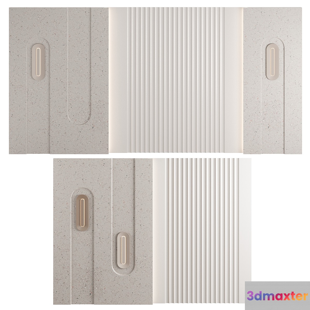 Decorative Wall Panel Set №1 - No.2 3D Max