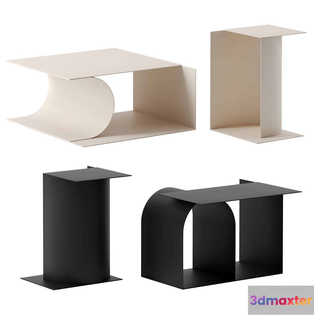 Glyph side tables by Hem