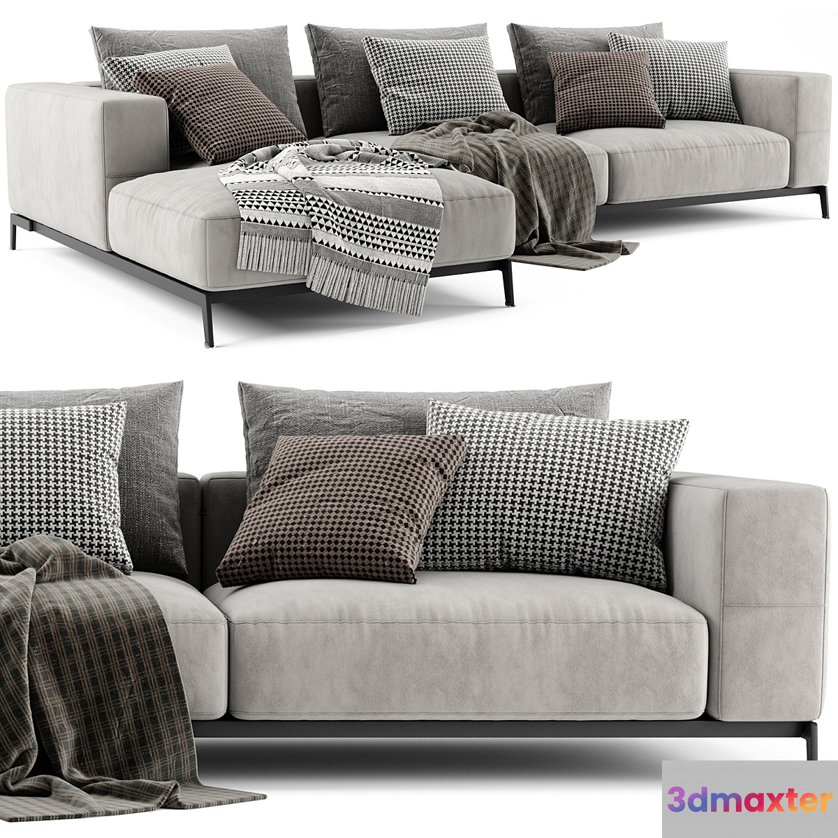 Flexform Ettore Chaise Longue Sofa 3 3D Max