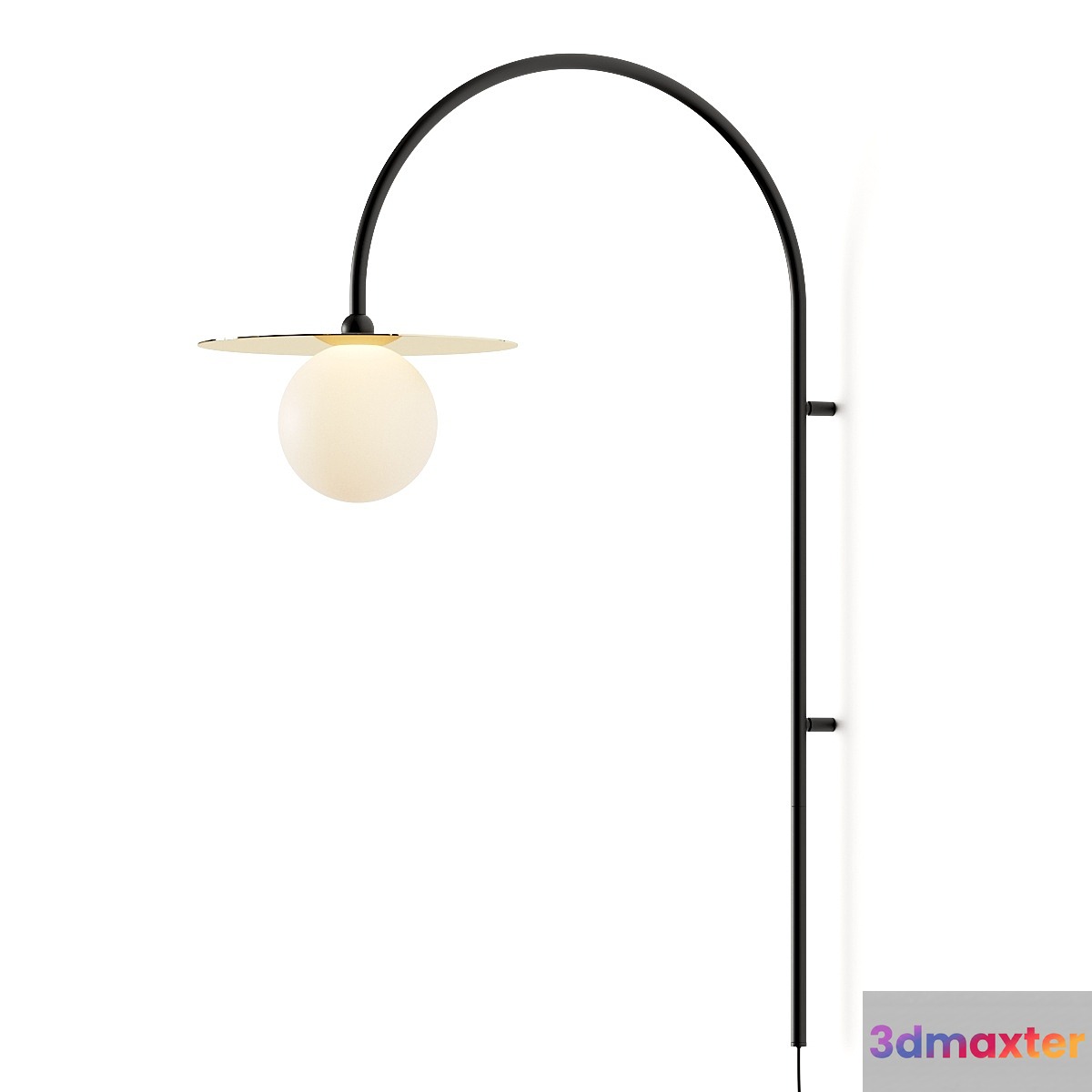 Rose and Gray Arch Wall Lamp 3D Max