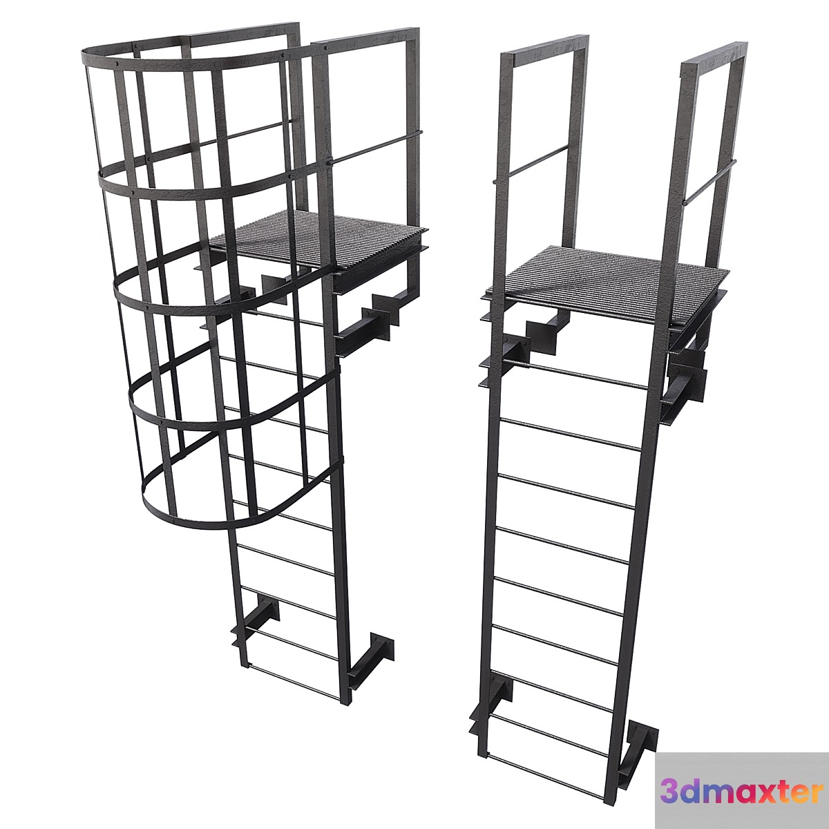 Fire escape type p1-1 p1-2 3D Max