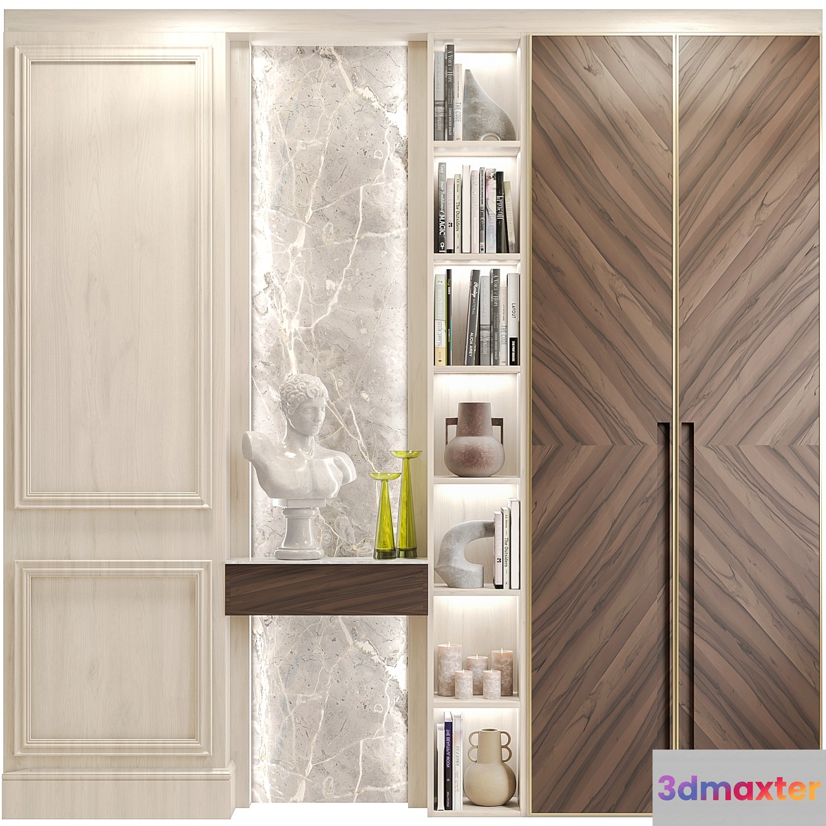 Wardrobe-hallway with decor 3D Max