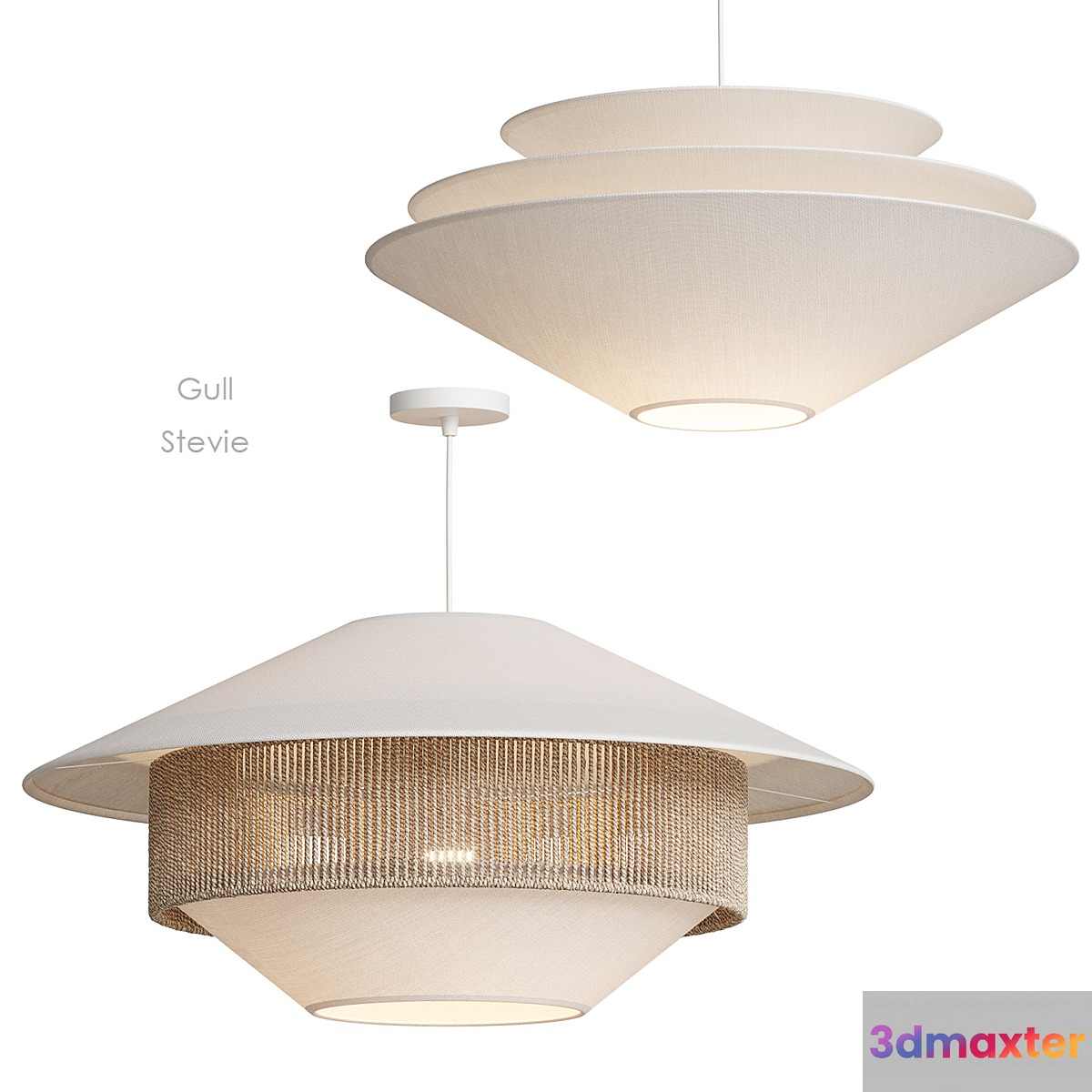 Gull Stevie Pendant lamp West Elm 3D Max