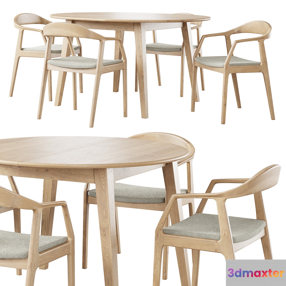 Table Stockholm Chair Sapporo 3D Max