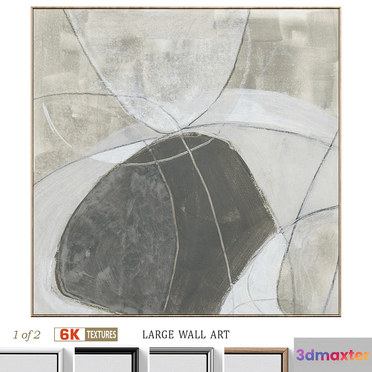 Large Abstract Neutral Textural Wall Art C-797