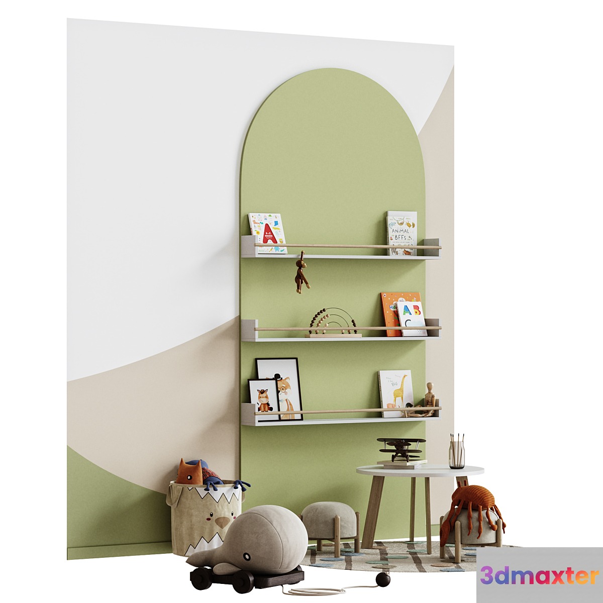 Decor and furniture for children's Set-003 3D Max