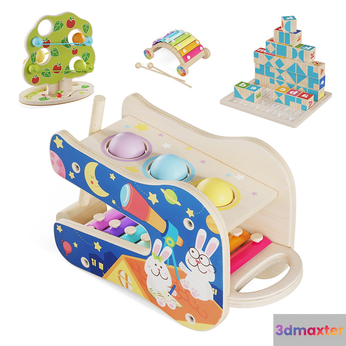 Lucy&Leo Wooden Toy Set - No.2 3D Max