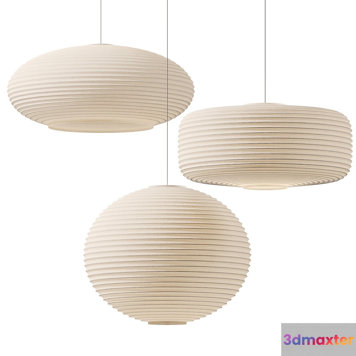 Sansho Paper Pendant Lights - No.3