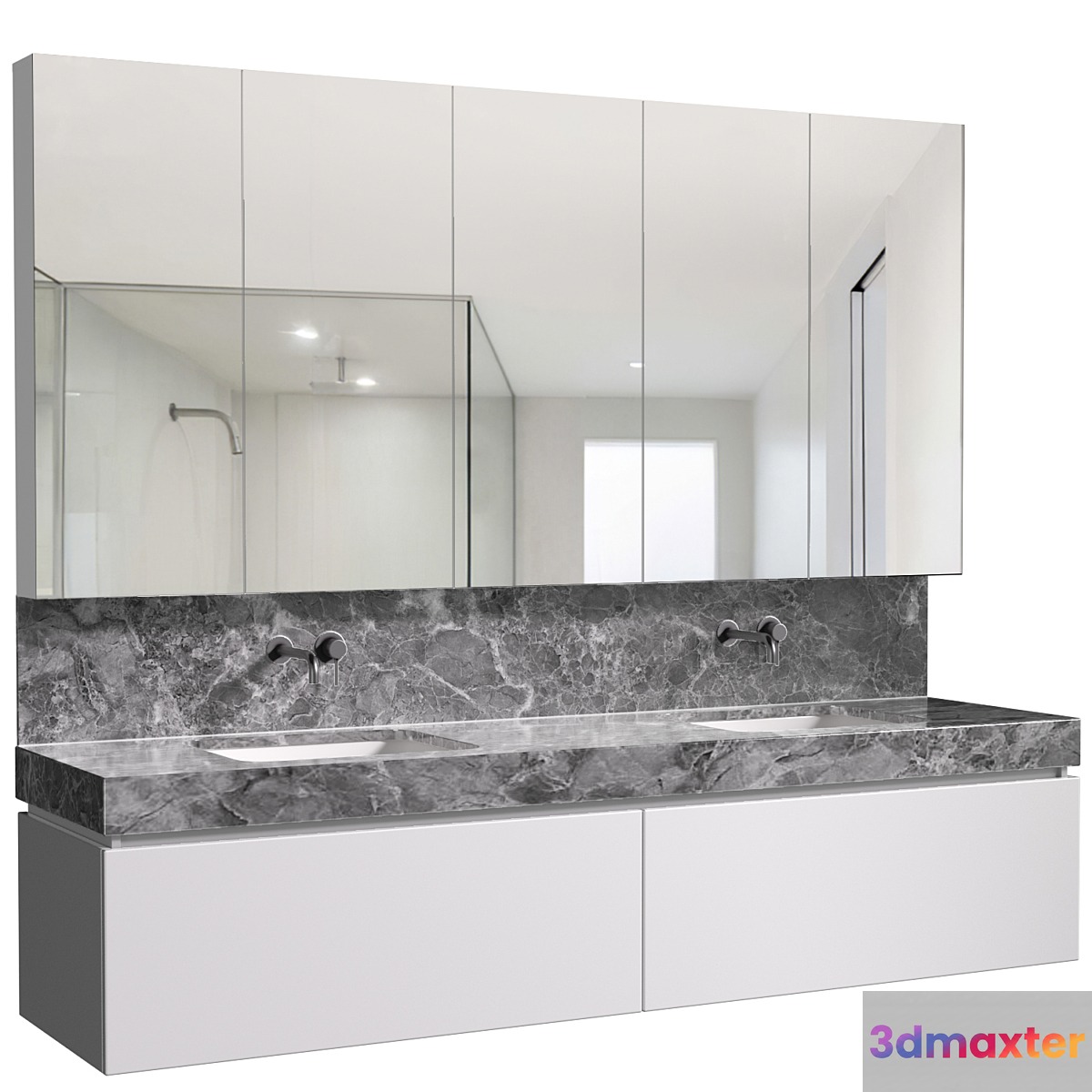 Bathroom Cabinets with washbasins in modern style. Bathroom furniture.Bathroom Sink Cabinets