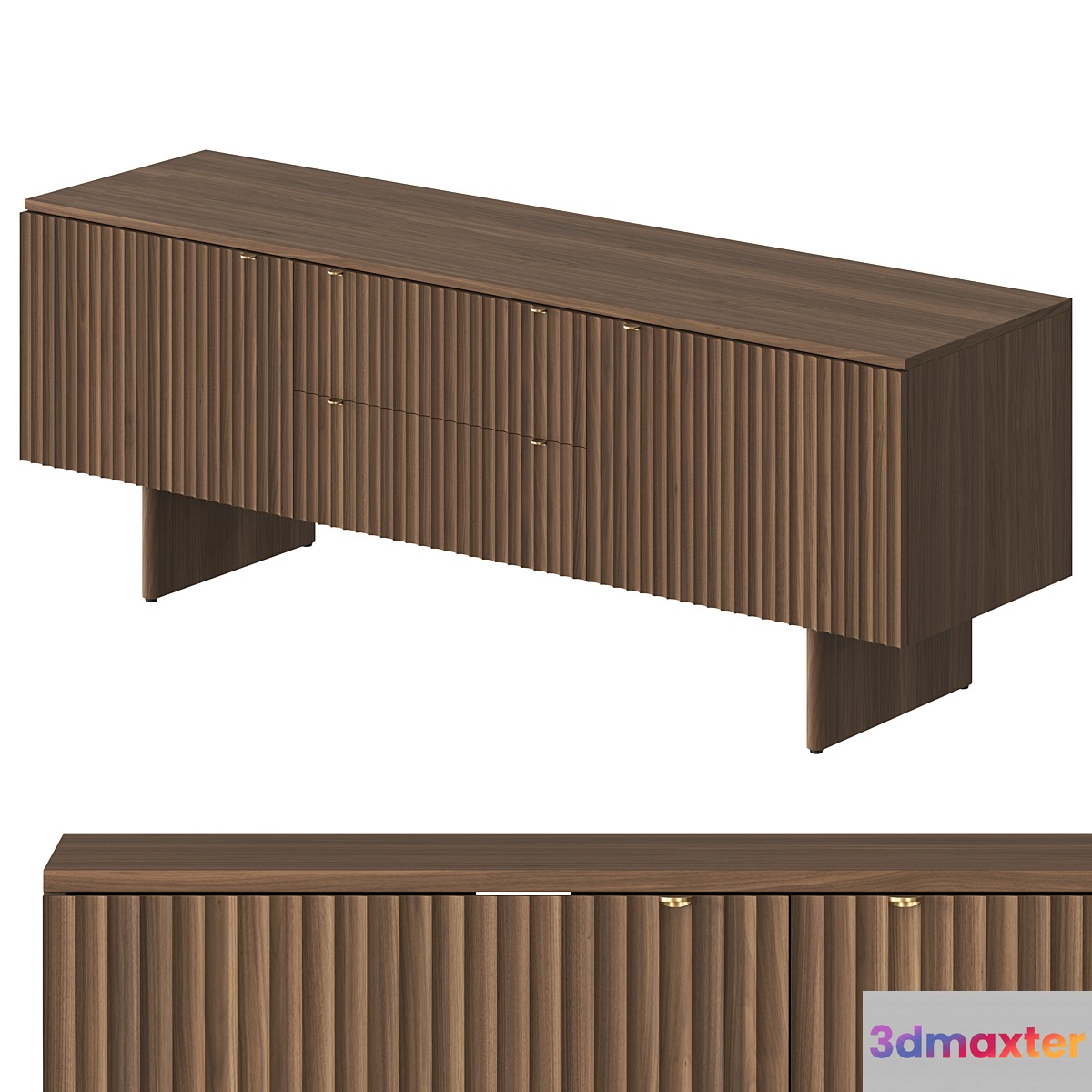 Murmur 2 Door Drawer Console 3D Max