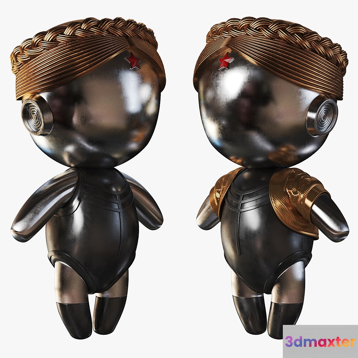 Ballerina figurines 3D Max