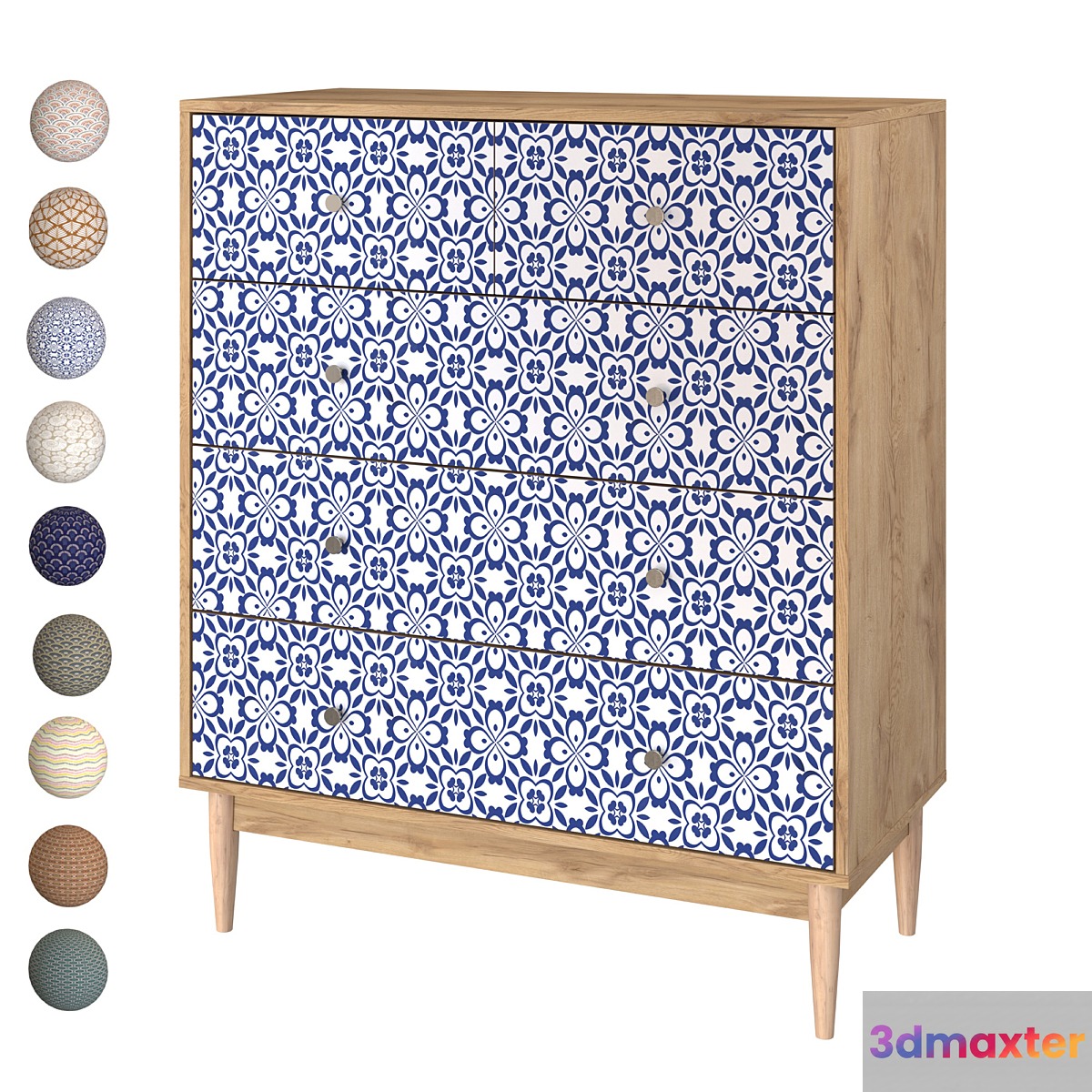 Chest of drawers Tyrone-1 Shell Lace Tulip 3D Max
