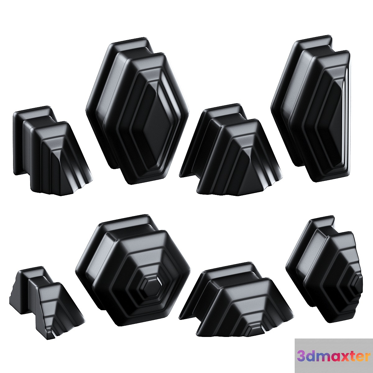 Glass blocks. Set 5. 3D Max