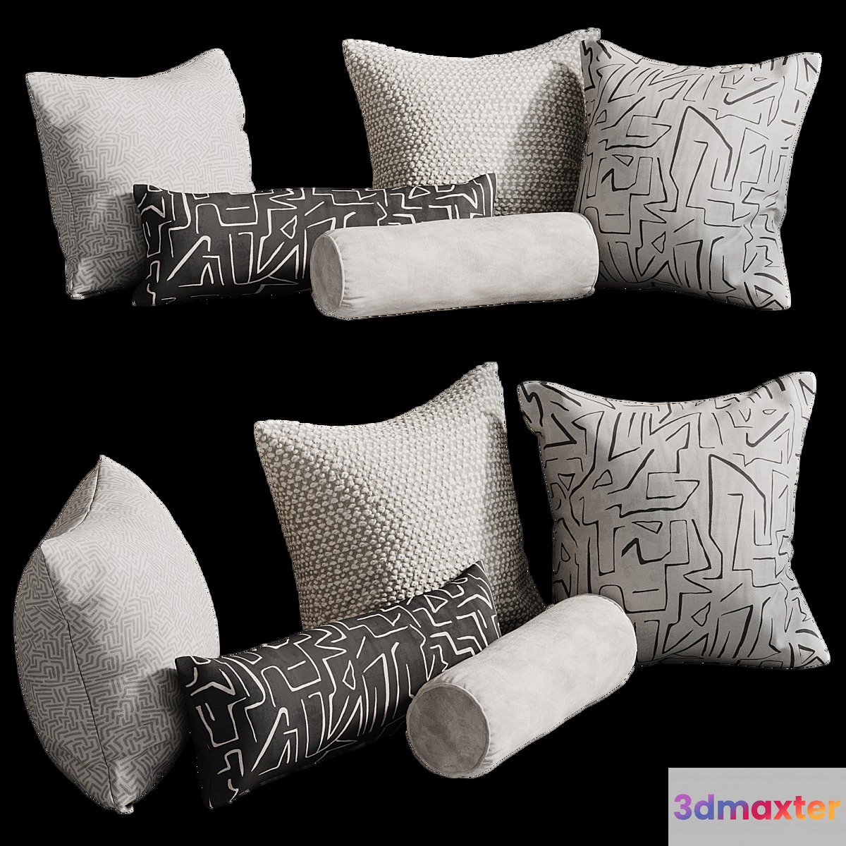 Pillow set 4 3D Max