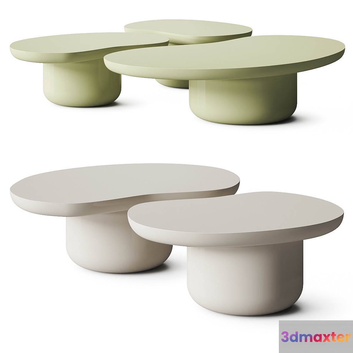 Secolo Laghi Monochrome Coffee Tables 3D Max