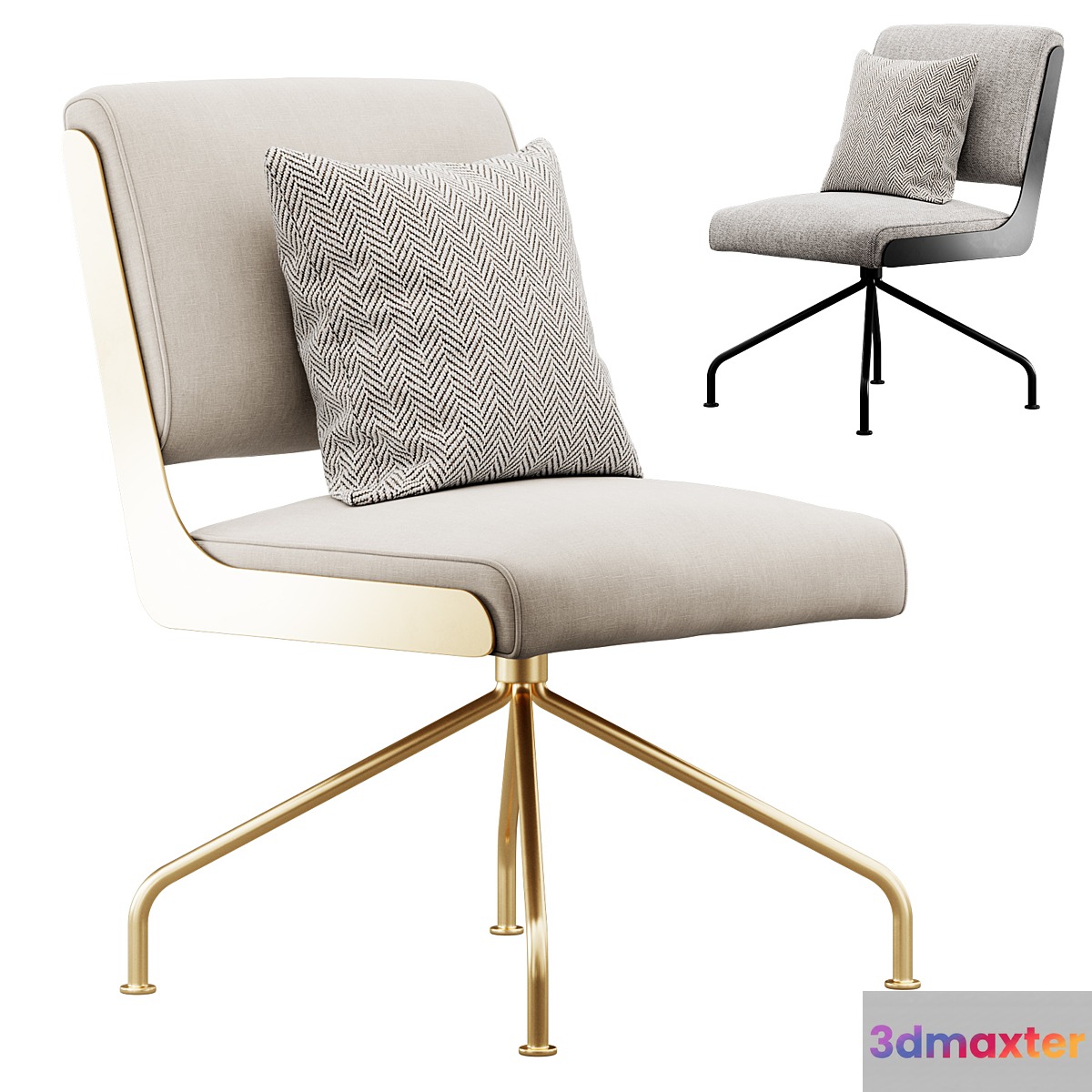 Rue Cambon Office Chair cb2 3D Max