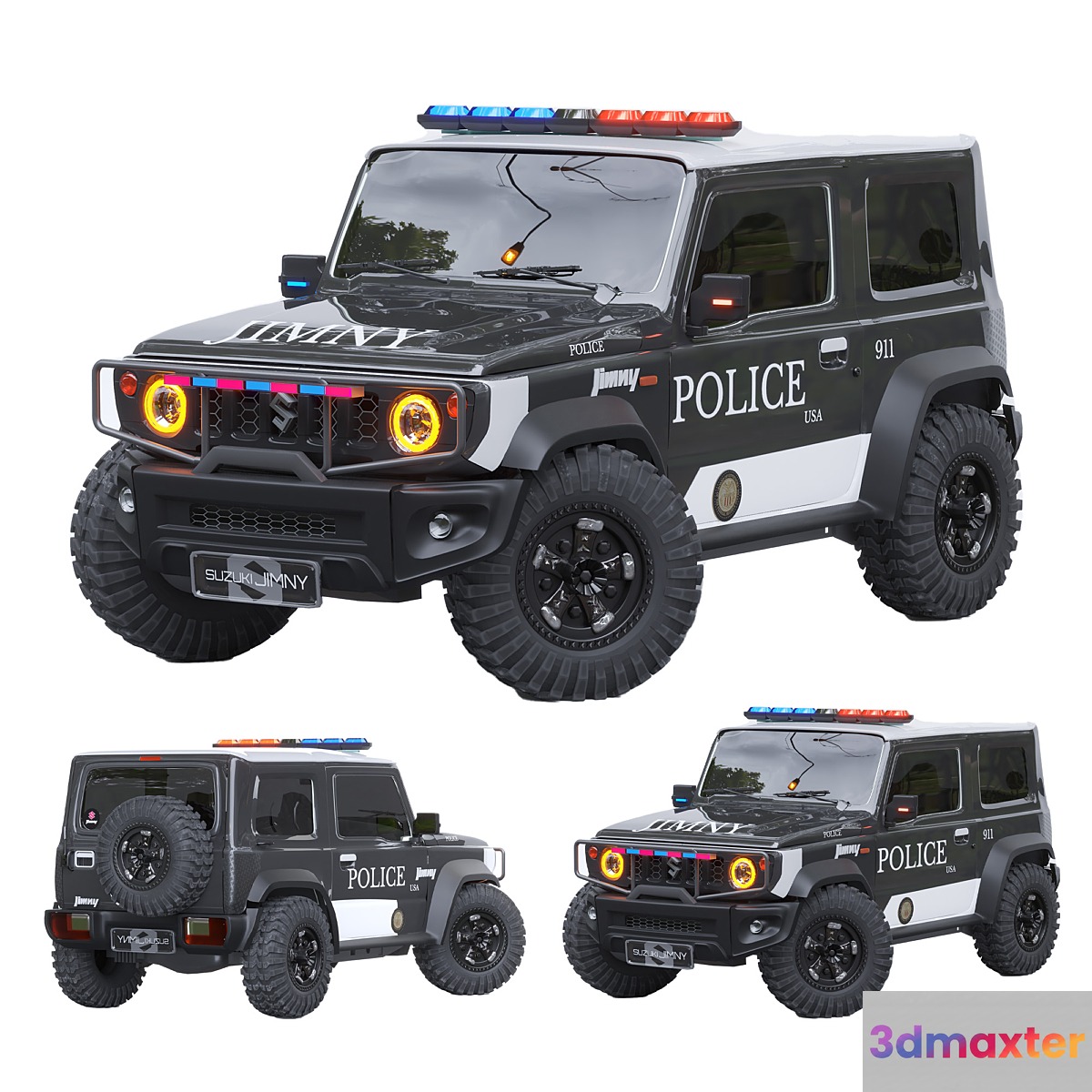 SUZUKI JIMNY POLICE CAR 3D Max