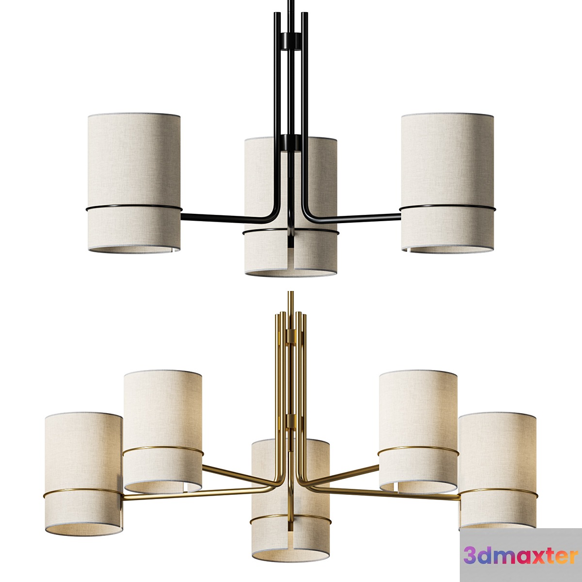 West Elm Shaw Chandelier 3D Max