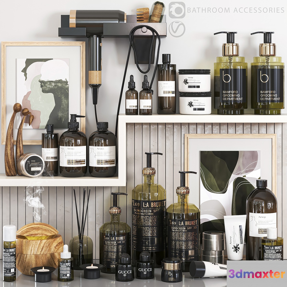 Bathroom Accessories 07 3D Max