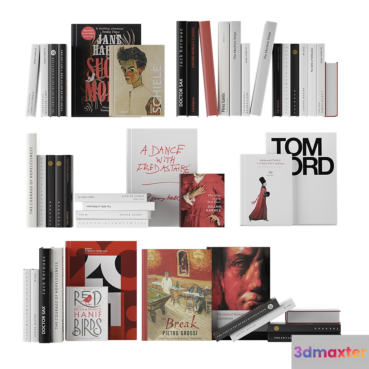 book set 03 - red 3D Max