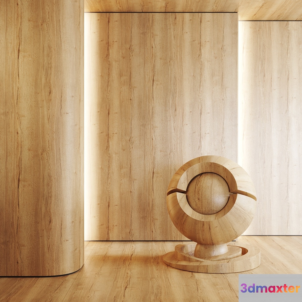 Material Wood Egger Natural Halifax Oak 3D Max