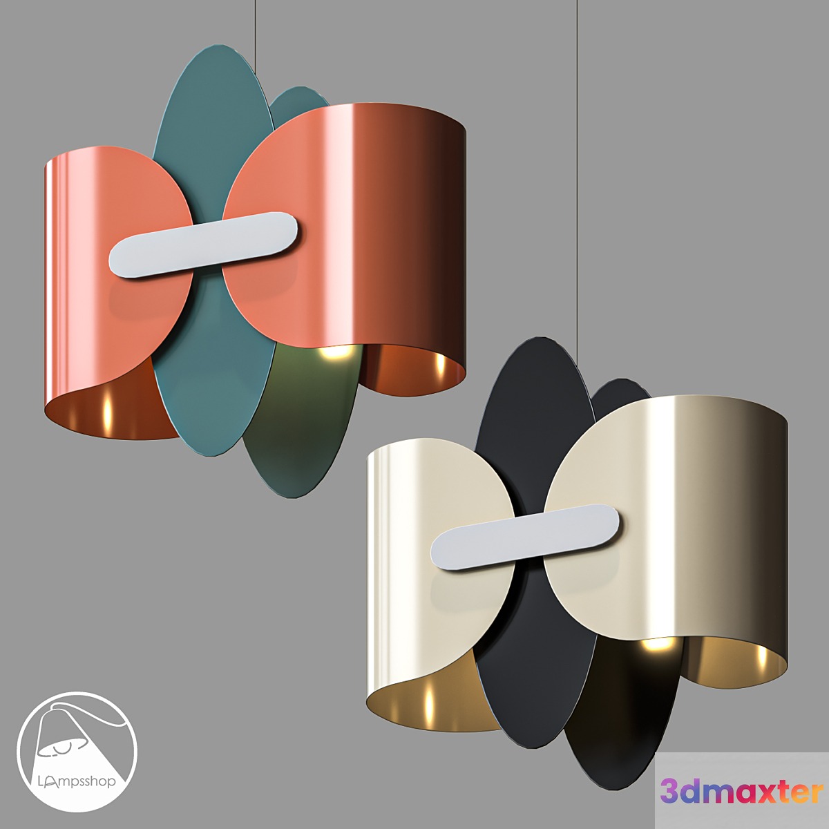 LampsShop.com PDL2319 Pendant Molte 3D Max