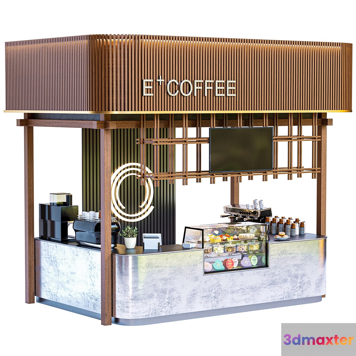 Coffee point in the mall 3D Max