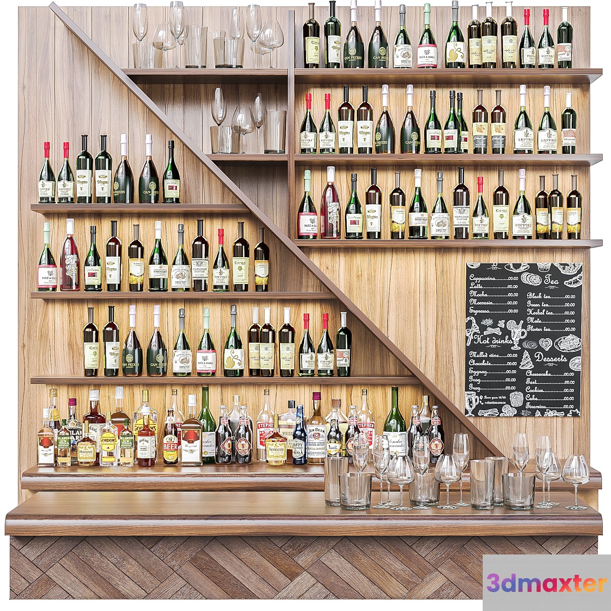 Ethnic bar with alcohol