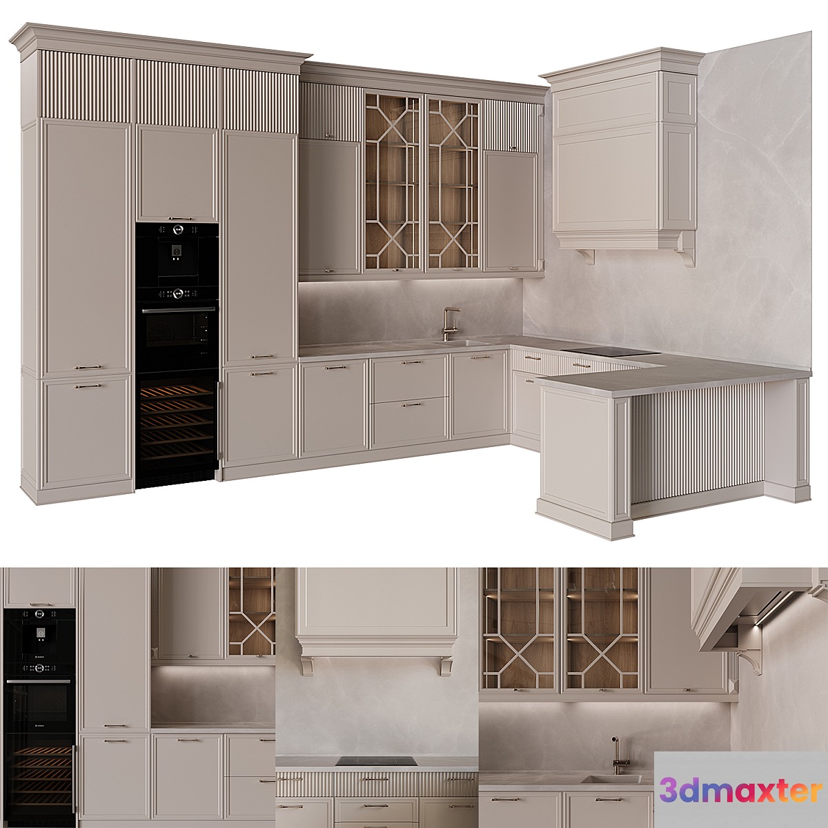 Neoclassical kitchen 34