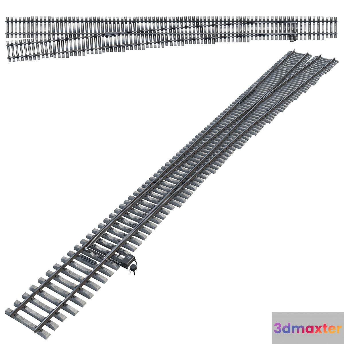 Railroad switch 3D Max