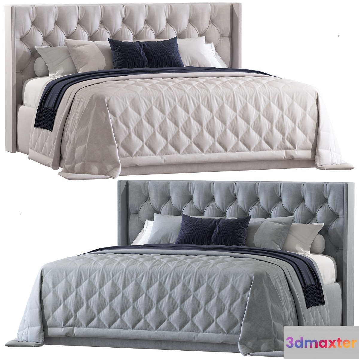 Double bed 148 3D Max