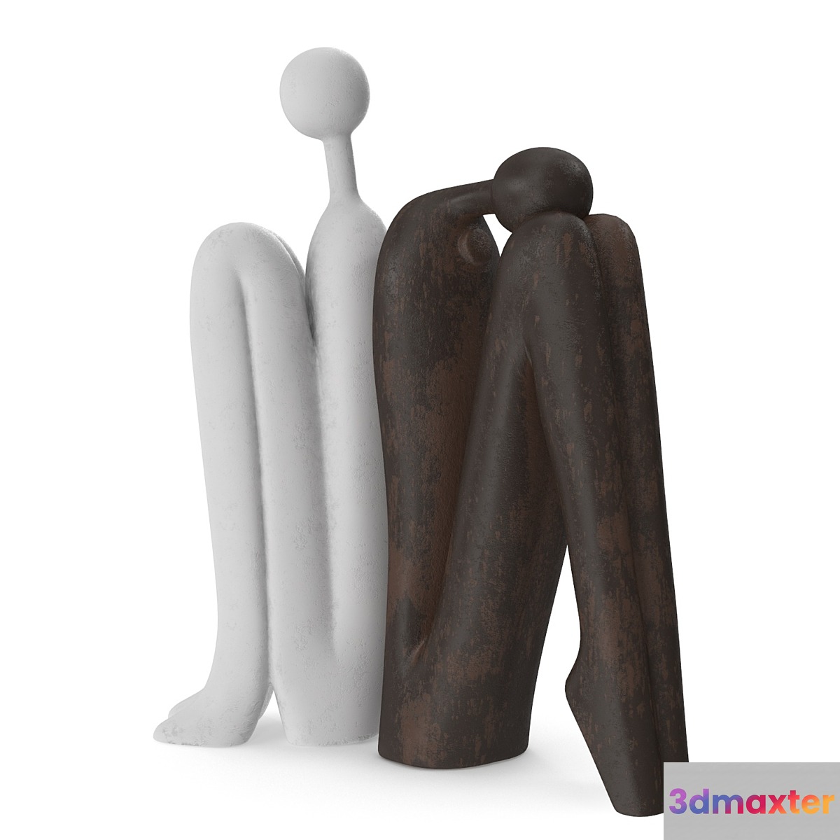 Sitting Stickman Figurine 3D Max