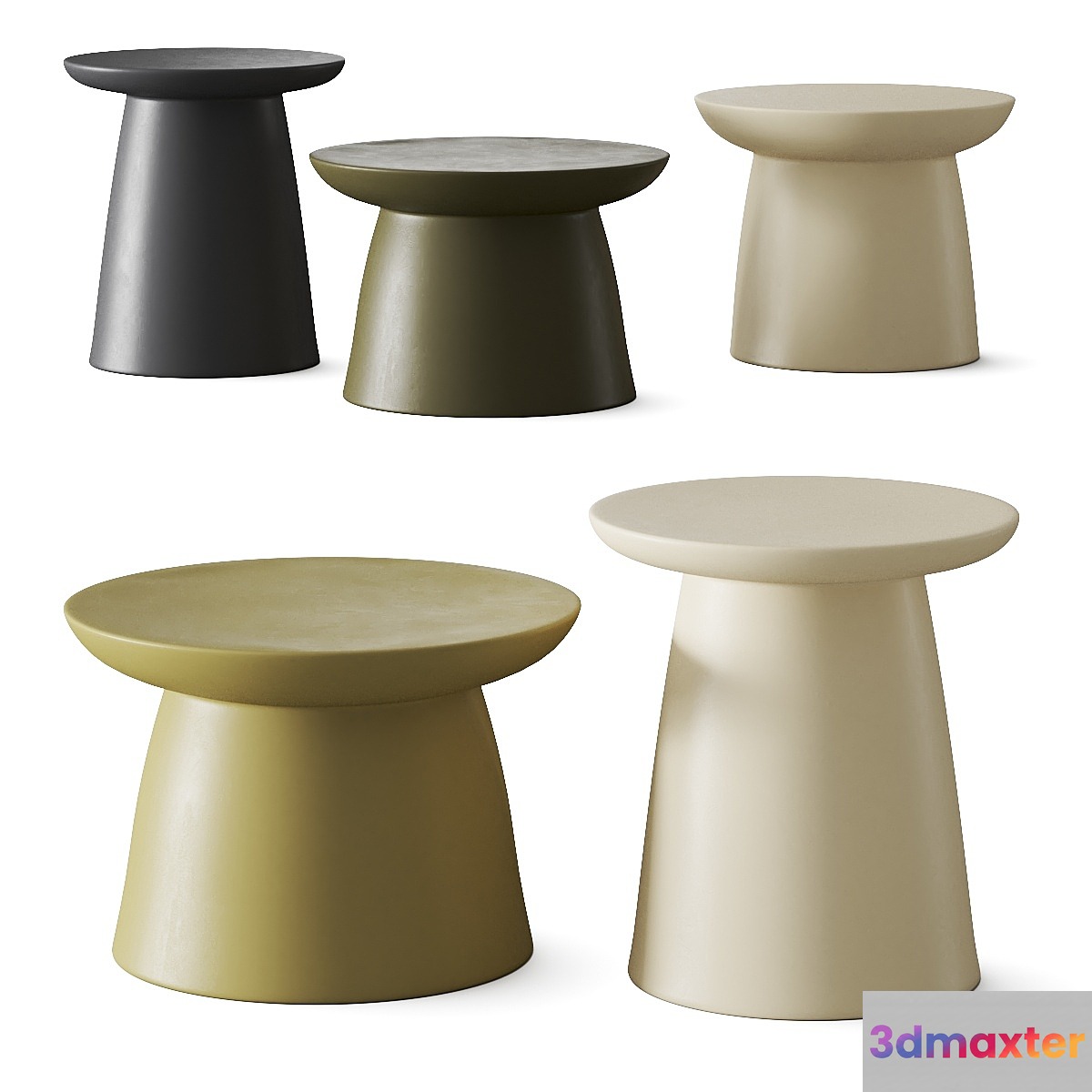 HK Living Earthenware Coffee Tables 3D Max