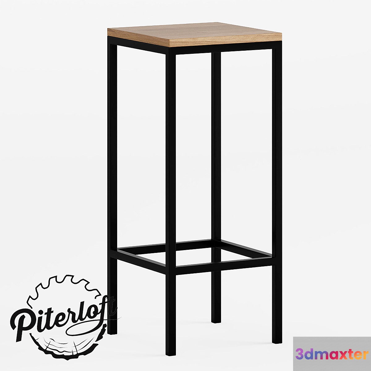 Bar stool Forest in loft style 3D Max