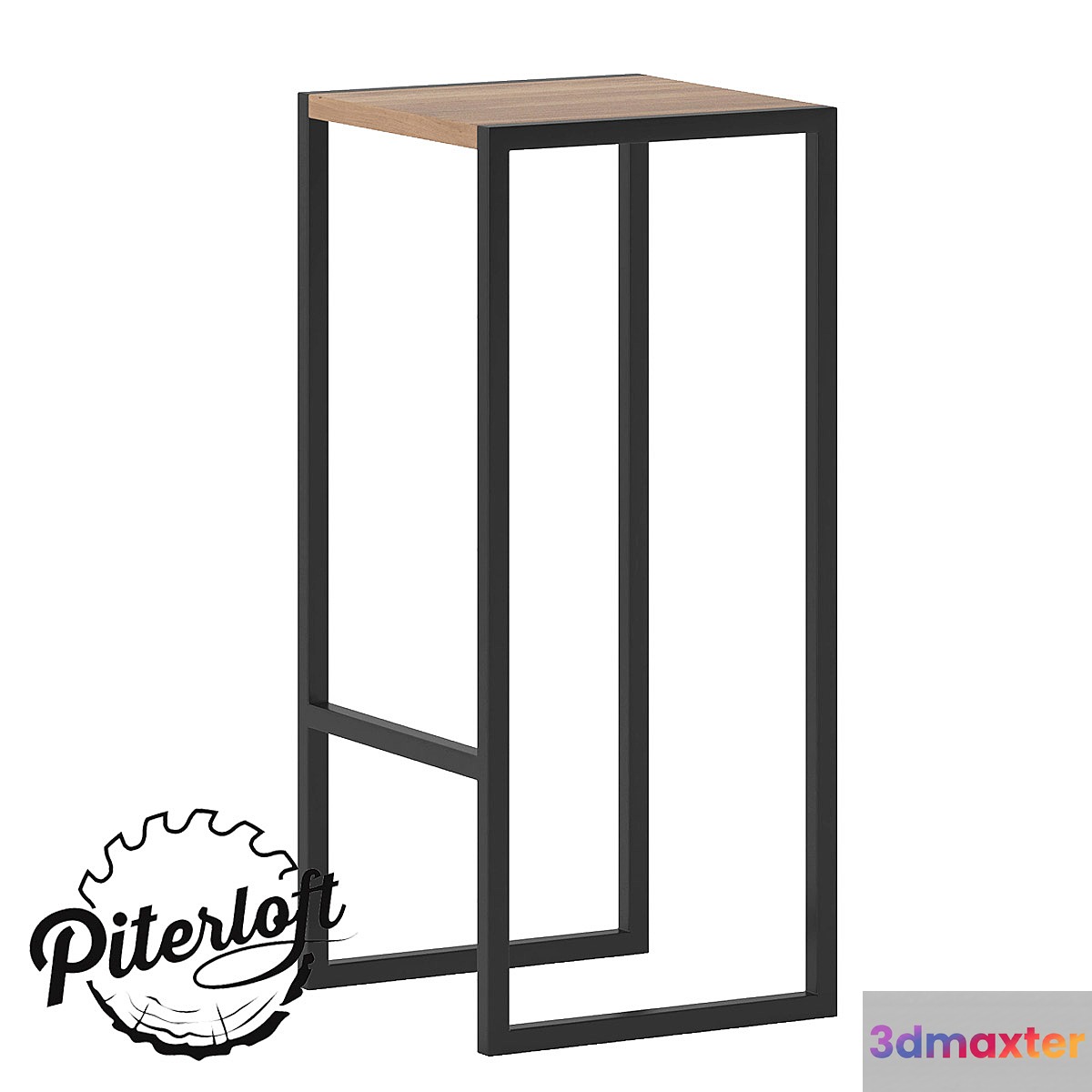 Bar stool Stord in loft style 3D Max